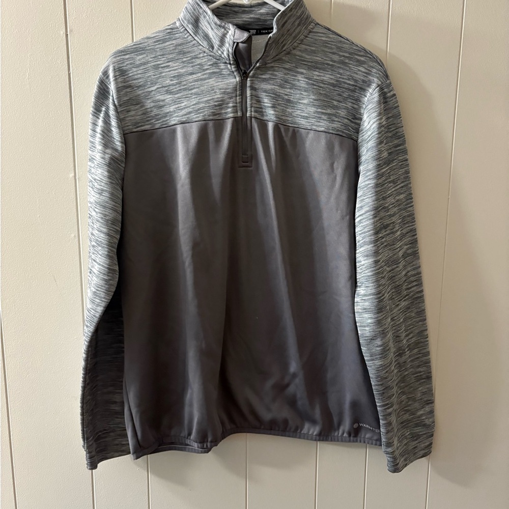 Tek Gear Women’s Gray Quarter-Zip Pullover Medium Fall Top